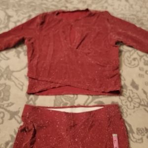 2 piece Metallic lightweight  pant set.